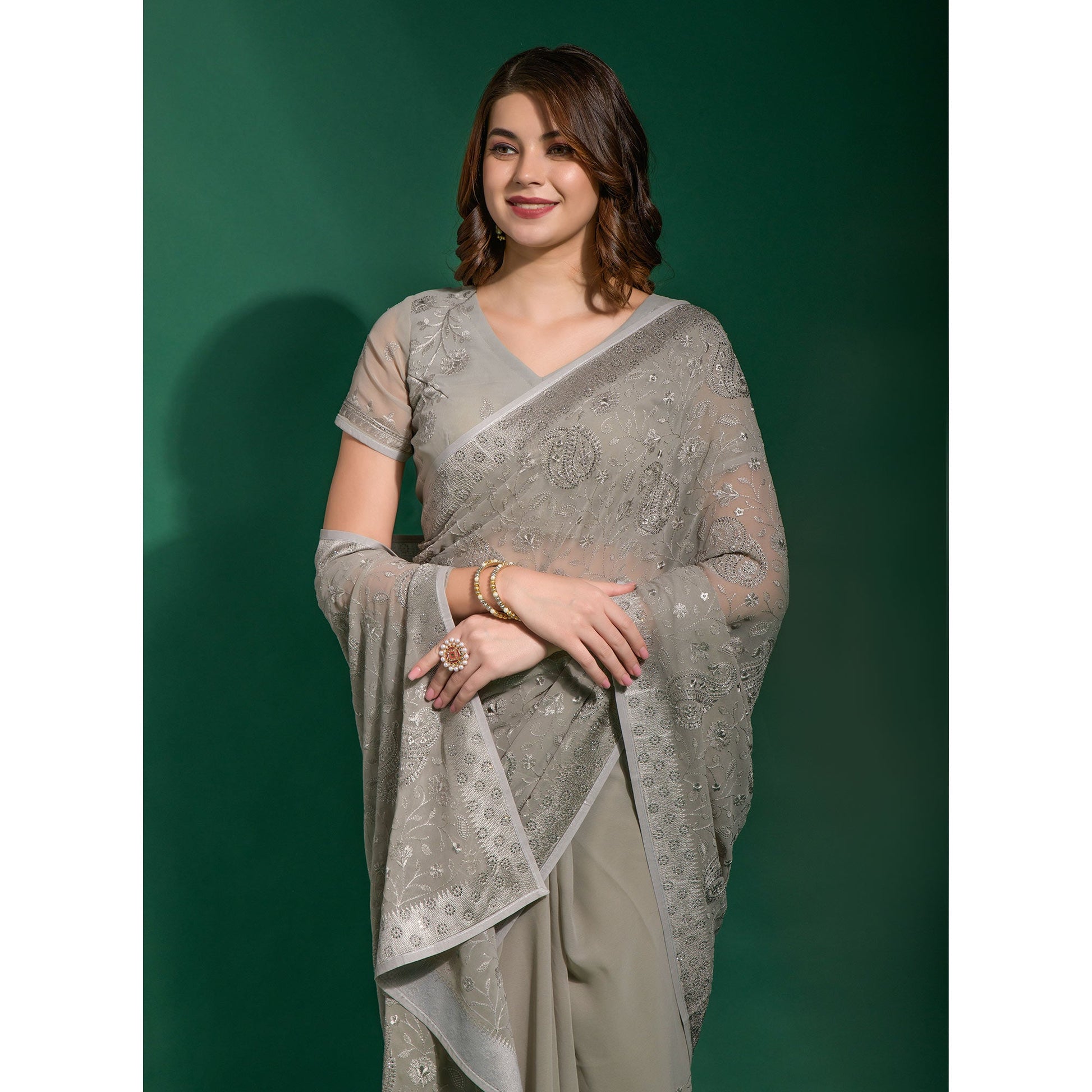 grey-floral-embroidered-georgette-saree