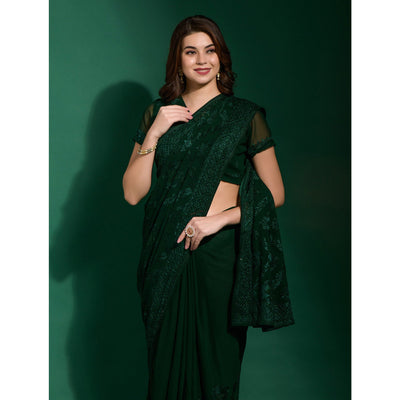 green-floral-embroidered-georgette-saree