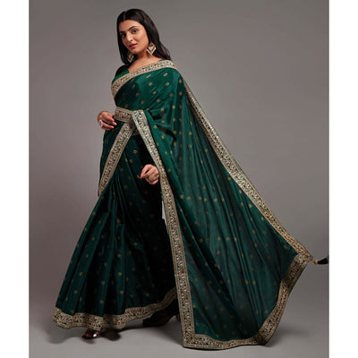 green-foil-printed-with-embroidered-border-chinon-saree