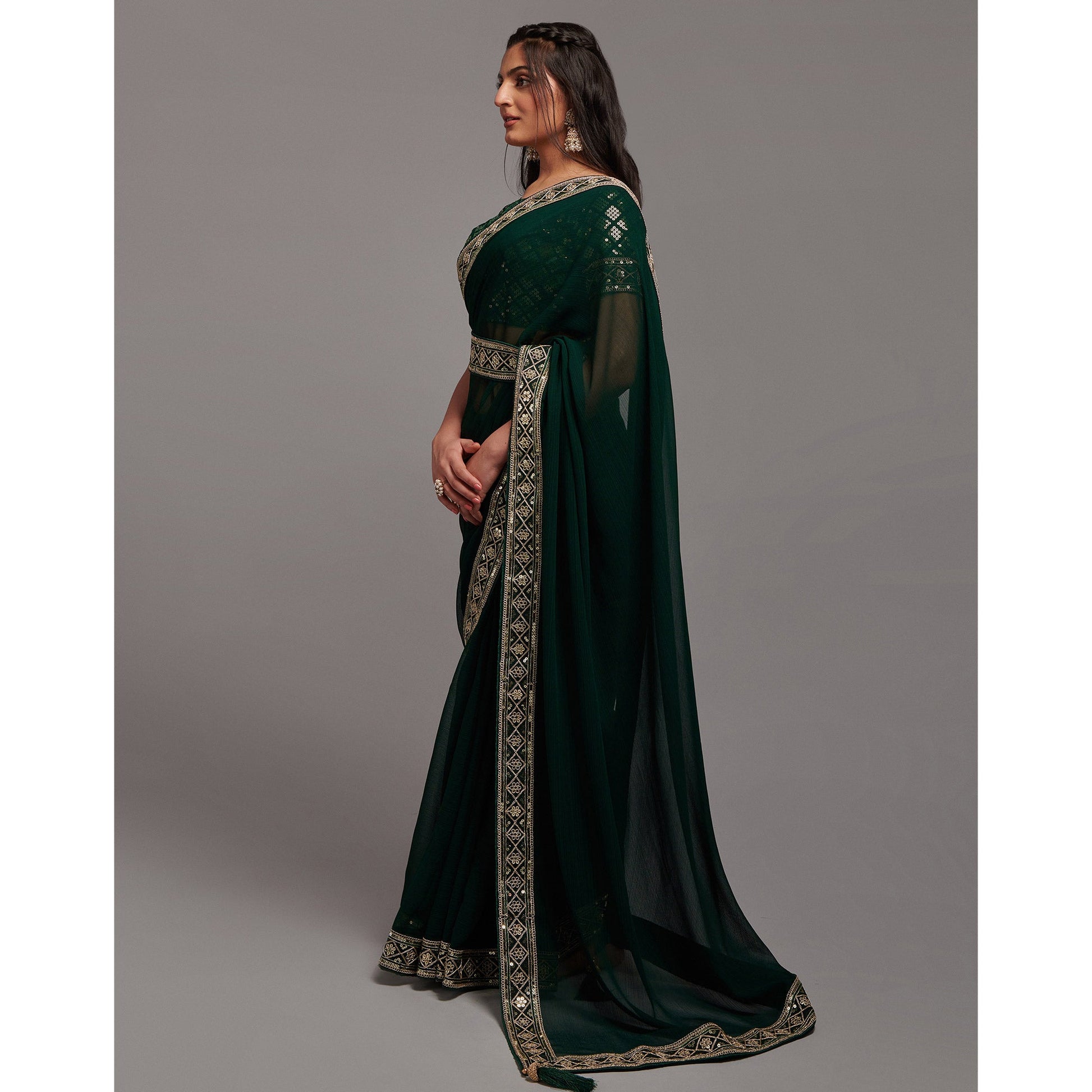 green-sequins-embroidered-border-chinon-saree