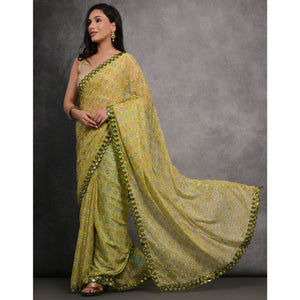 green-foil-printed-with-mirror-work-georgette-saree