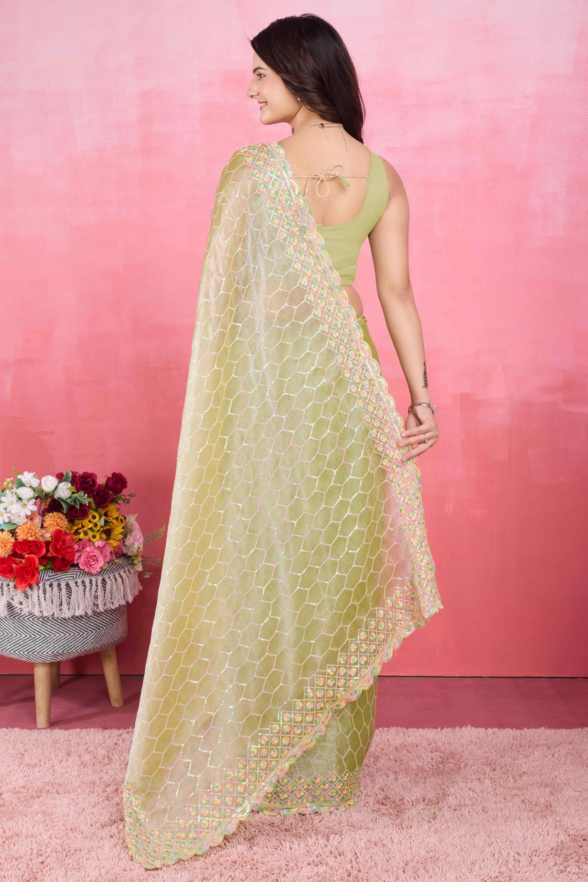 green-floral-sequins-embroidered-mulberry-silk-saree