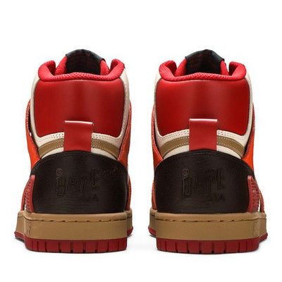 A Bathing Ape Bape Sta 93 Hi Red Orange Light Sand
