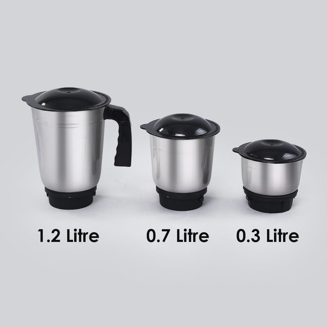 Ruby Mixer Grinder With 3 Jars and Anti-Rust Stainless Steel Blades,