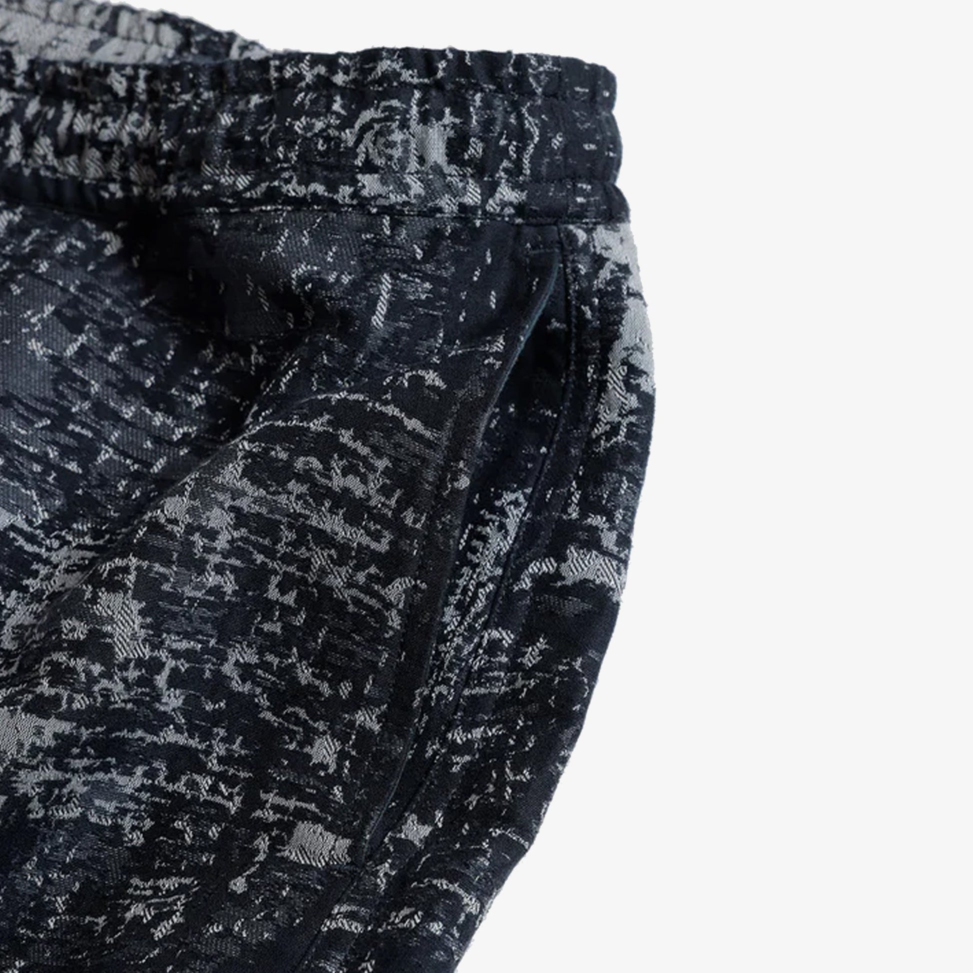FDMTL | JACQUARD BORO PANTS { BLUE GREY
