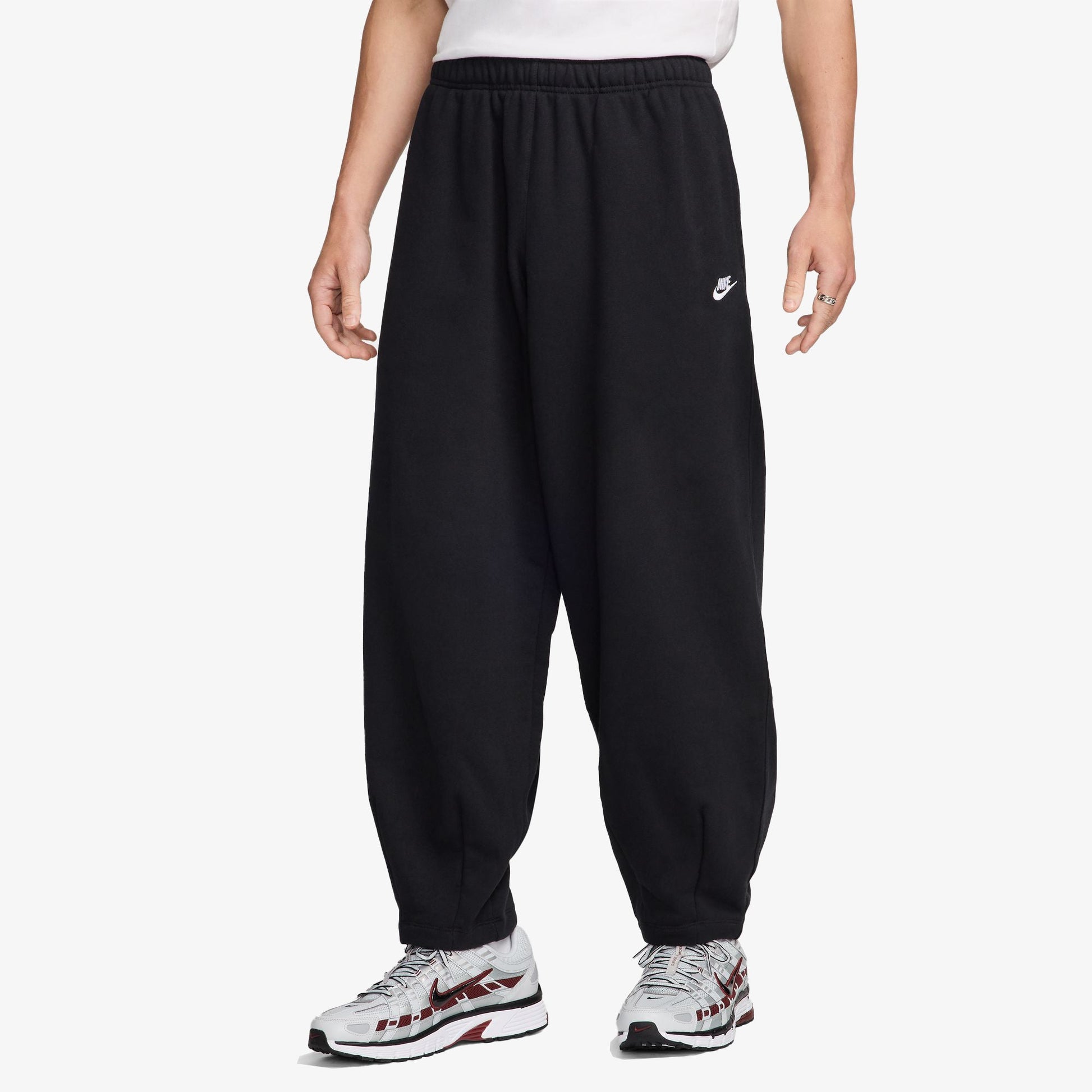 NIKE | OVERSIZED FRENCH TERRY PANTS { BLACK/BLACK/WHITE