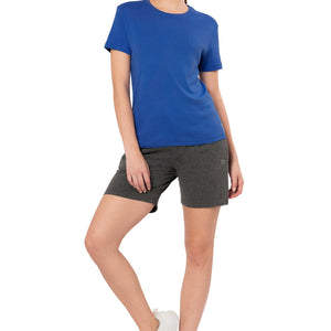 Essential Basic Short Sleeve Round Neck T-Shirt - Lazuli Blue