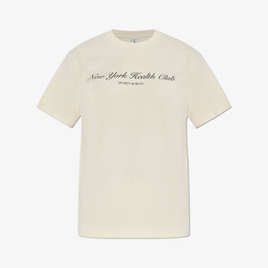 SPORTY & RICH | NY HEALTH CLUB T-SHIRT { CREAM