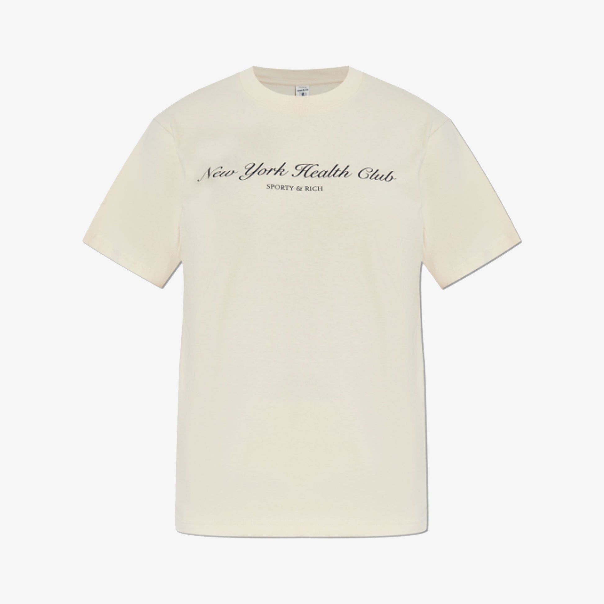 SPORTY & RICH | NY HEALTH CLUB T-SHIRT { CREAM