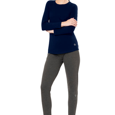 Essential Long Sleeve Round Neck T-Shirt - Midnight