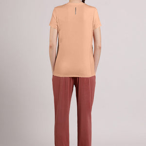 Flaunt Workout Tee - Cafe Creme