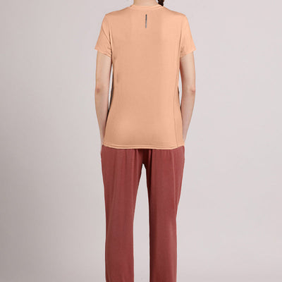 Flaunt Workout Tee - Cafe Creme