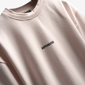 Superkicks | FRENCH TERRY T-SHIRT  { PEACH