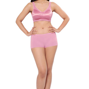 Elegant Support Non-padded & Non-wired Bra  - Wild Rose