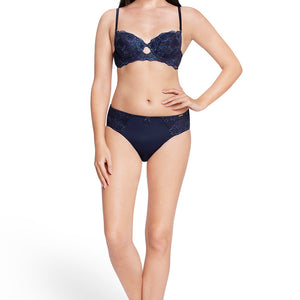 Twilight Dream Padded wired Lace Bra - Evening Blue