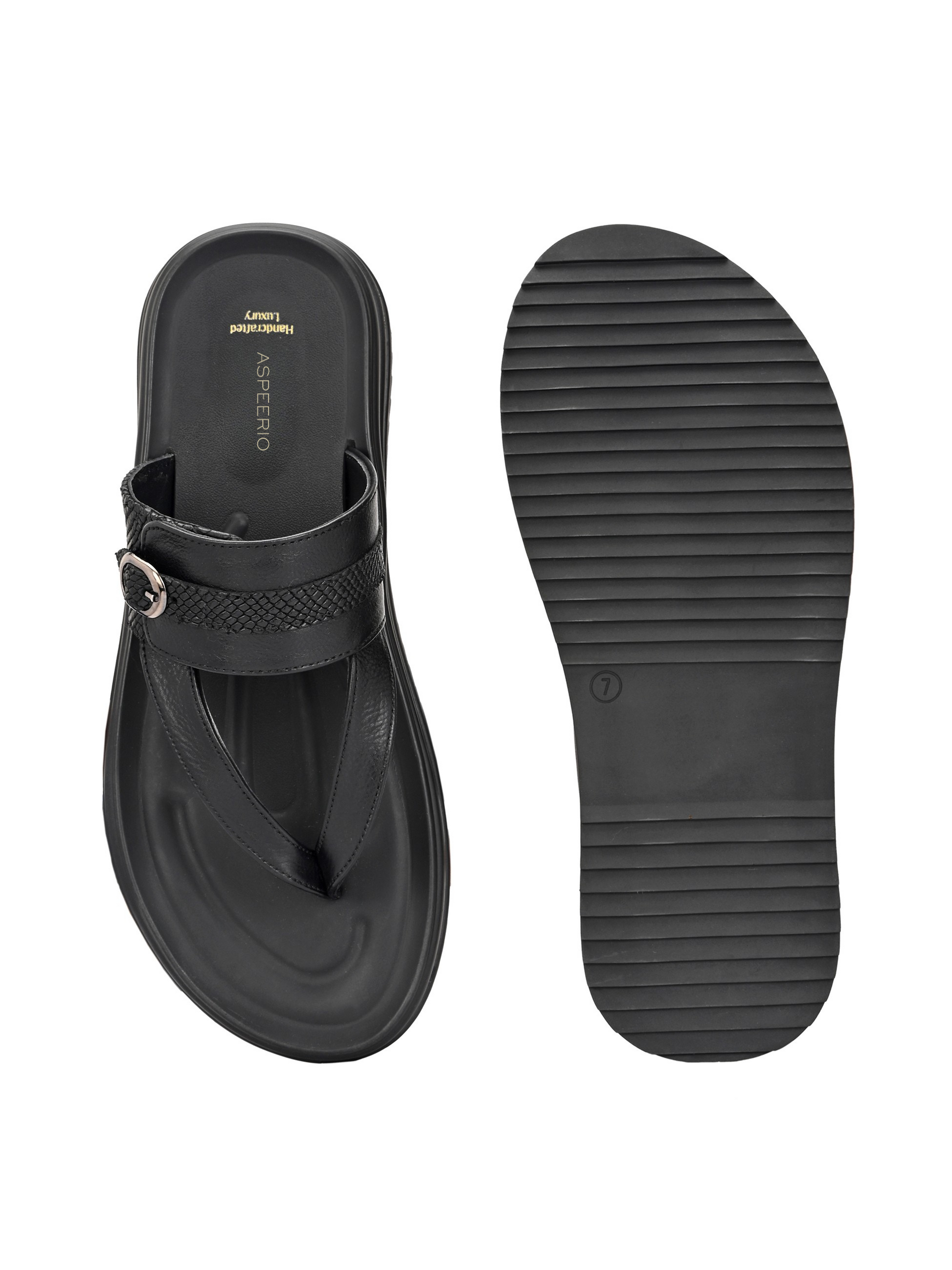 Comet Leather Slippers by Aspeerio