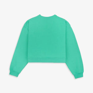 SPORTY & RICH | NY TENNIS CLUB CROPPED CREW NECK CARIBBEAN { GREEN