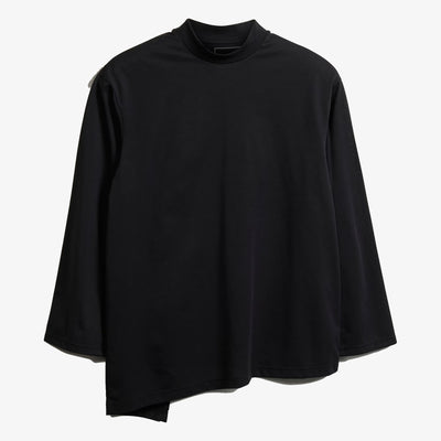 Y-3 | PREMIUM LOOSE LONG SLEEVE TEE  { BLACK