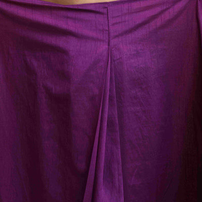 trueBrowns Purple Silk Ready To Wear Saree