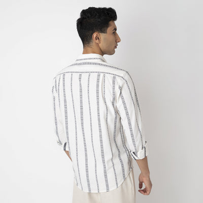 Striped Cotton Casual Shirt