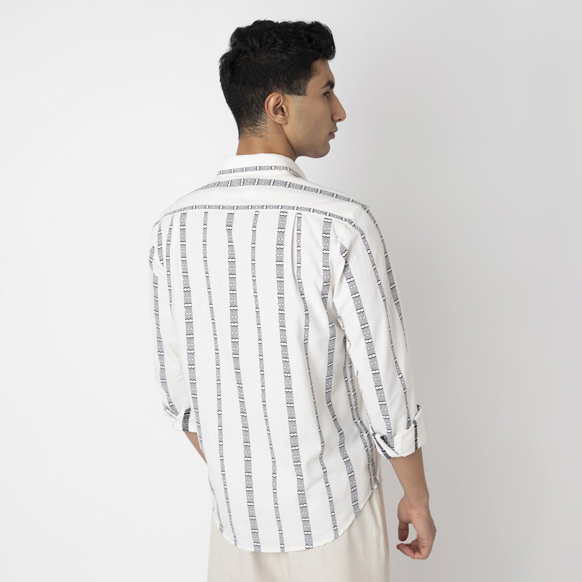 Striped Cotton Casual Shirt