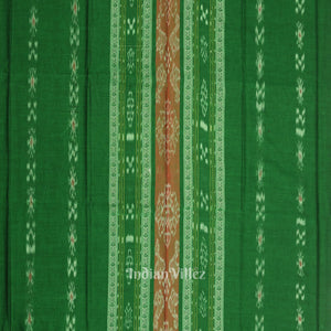 Forest Green Pink Pasapali Sambalpuri Cotton Dress set with Dupatta
