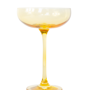 Estelle Colored Champagne Coupe Stemware - Set of 2 {Yellow}