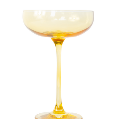 Estelle Colored Champagne Coupe Stemware - Set of 2 {Yellow}