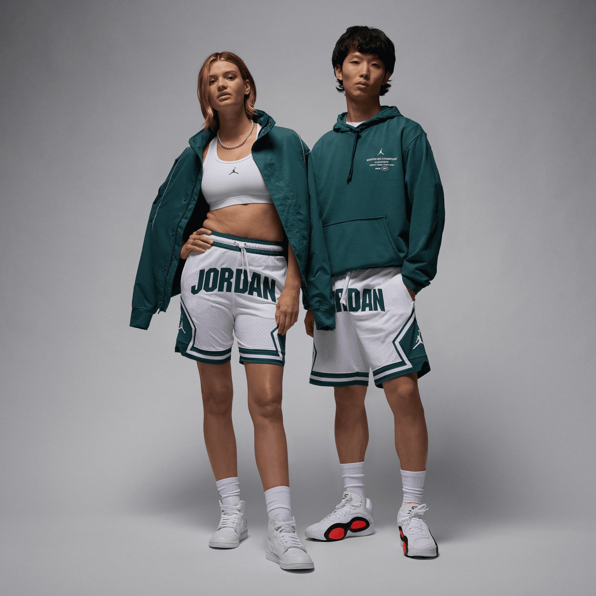 JORDAN | SPORT DRI-FIT DIAMOND SHORTS { WHITE/OXIDIZED GREEN/WHITE