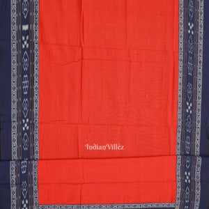 Blue Red Pasapali Bandha Sambalpuri Cotton Dress set & Dupatta