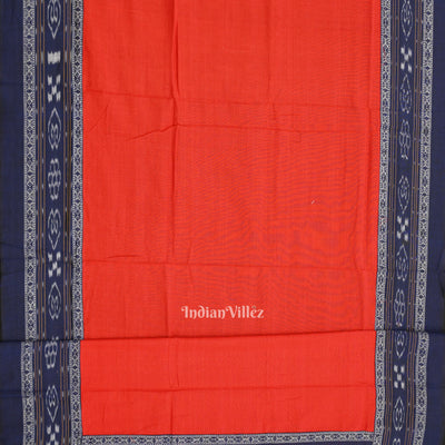 Blue Red Pasapali Bandha Sambalpuri Cotton Dress set & Dupatta