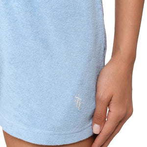 SPORTY & RICH | SRC TERRY SHORTS { SKY BLUE/WHITE