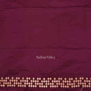 Deep Purple Soft Pure Mashru Satin Silk Banarasi Saree