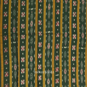 Green Cream Odisha Ikat  Sambalpuri Dress Material & Dupatta