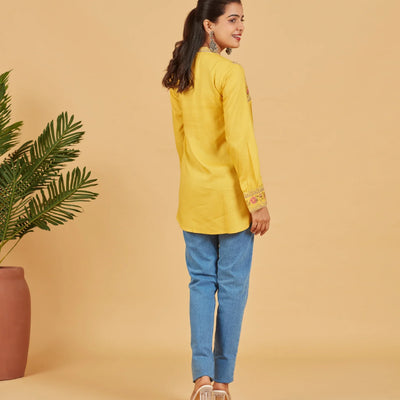 Sunshine Yellow Short Top