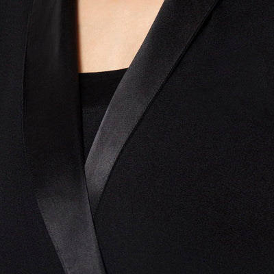 Satin Edge Robe - Black