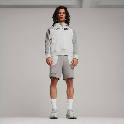 Puma | x PLEASURES HOODIE  { LIGHT GRAY HEATHER