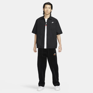 NIKE | CLUB OXFORD BUTTON-UP SHIRT { BLACK/WHITE