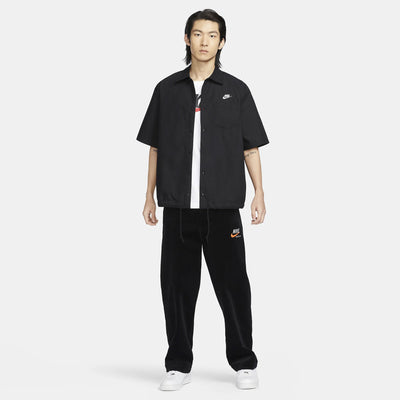 NIKE | CLUB OXFORD BUTTON-UP SHIRT { BLACK/WHITE