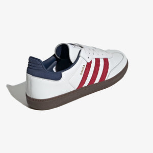 ADIDAS ORIGINALS | SAMBA OG { CORE WHITE/TEAM VICTORY RED/NIGHT INDIGO