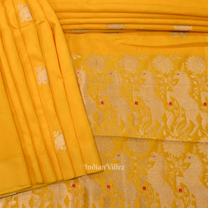 Yellow Designer Pure Banarasi Katan Silk Saree