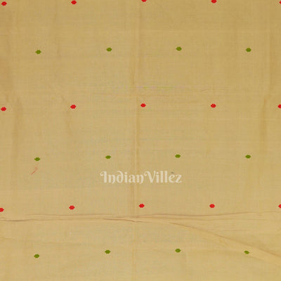 Cream Tribal Theme Natural Dyed Ganjam Bomkai Saree (Revival)