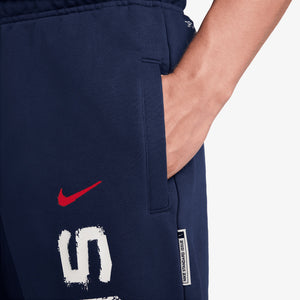 NIKE | PARIS SAINT-GERMAIN STANDARD ISSUE DRI-FIT SOCCER TAPERED PANT { MIDNIGHT NAVY/UNIVERSITY RED