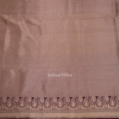 Wine Pure Soft Mashru Satin Silk Banarasi Saree