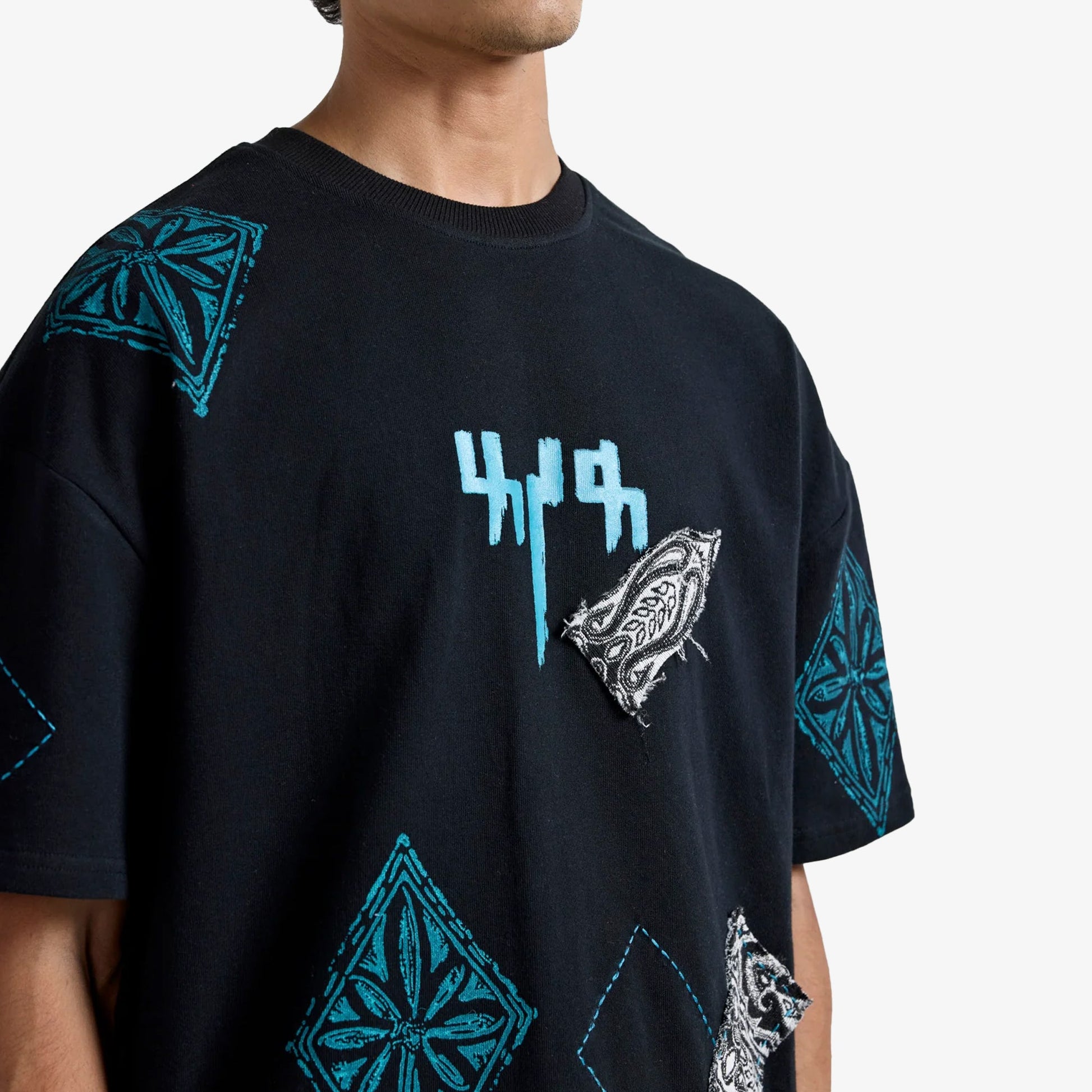 F A R A K | BLACK BLOCK PRINT T-SHIT { BLACK