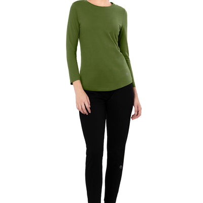 Essential Long Sleeve Round Neck T-Shirt - Cypress