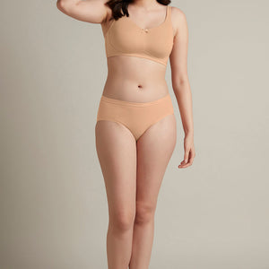 Dreamy comfort Non-Padded Non-Wired Cotton Bra - Sandalwood