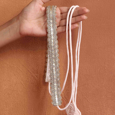 trueBrowns Light Gold Embellished Belt