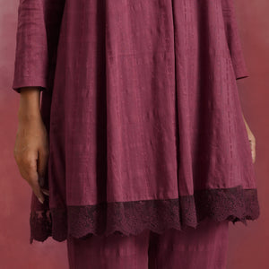 trueBrowns Mauve Cotton Dobby Co-ord set