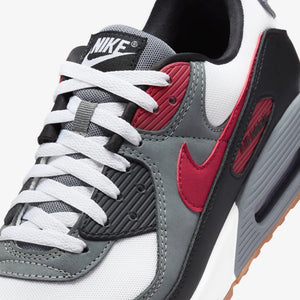 Nike | AIR MAX 90  { WHITE/TEAM RED-COOL GREY-BLACK